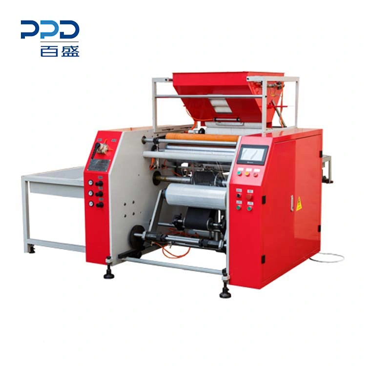 User Friendly Fully Automatic 3 Turret PE Stretch Wrap Film Rewinder