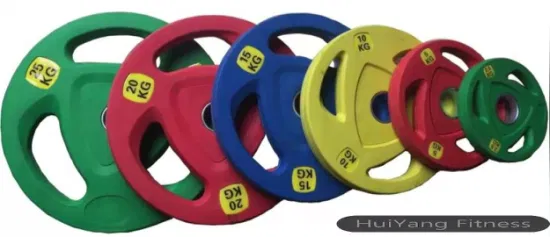 Accessoires colorés de gymnase de plat en caoutchouc de glaçage d'équipement de forme physique